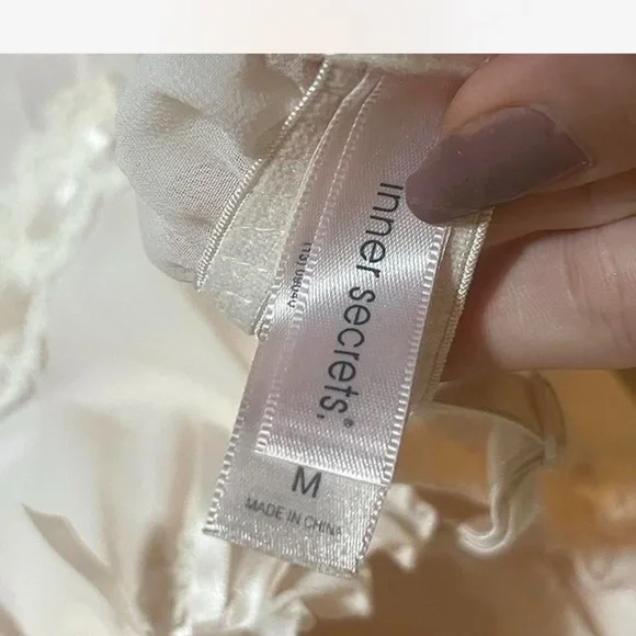 Inner secrets Cream Chemise with Empire Waist and Ruched Bodice babydoll